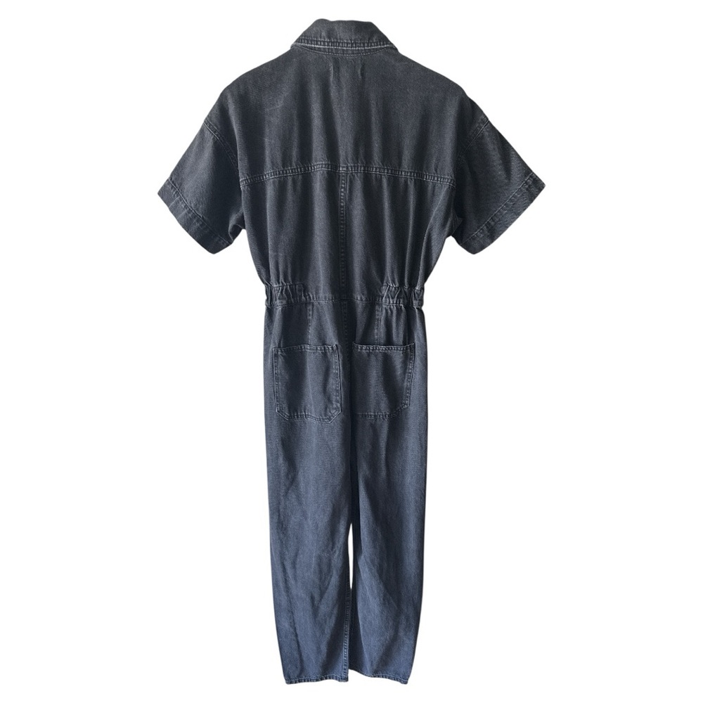 Free People Marci Denim Coverall Jumpsuit - Dark Wash Gray - Size Small - Picture 7 of 9